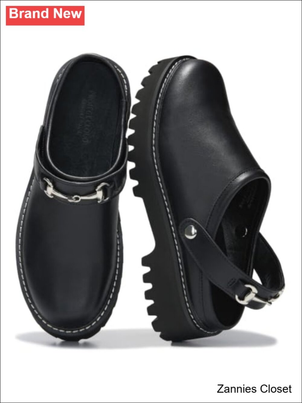 ✨ Project Cloud Genuine Leather Platform Clogs Womens Slingback Mules Lug Sole